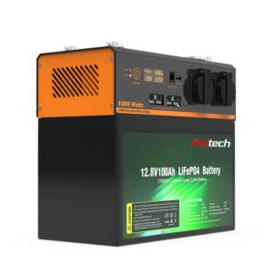 12V 100Ah Lifepo4 Battery Portable Power Station 1000W AT09