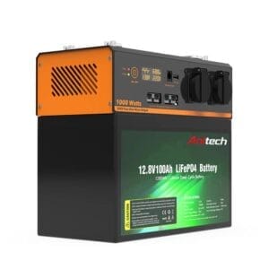 12V 100Ah Lifepo4 Battery Portable Power Station 1000W AT09