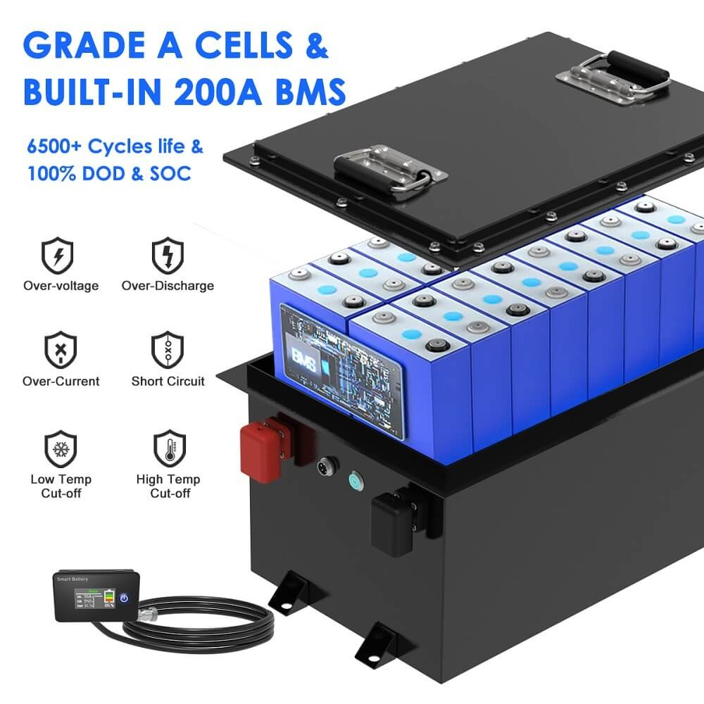 Lithium Golf Cart Battery Built In BMS