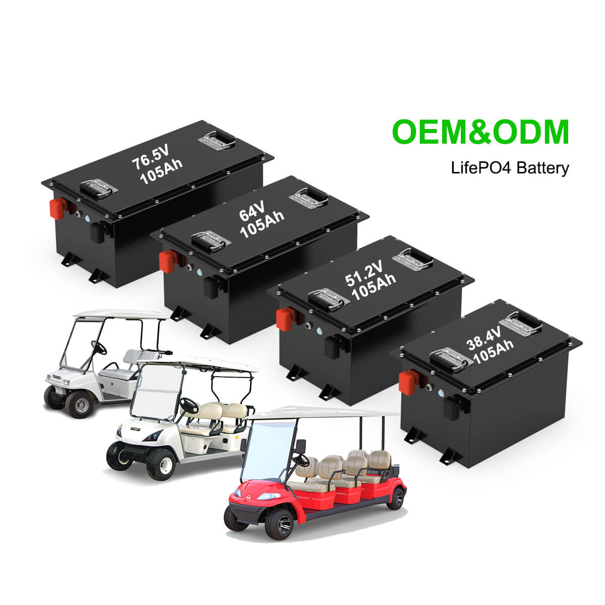 51.2V 48V 105Ah Lithium Golf Cart Battery 5376WH