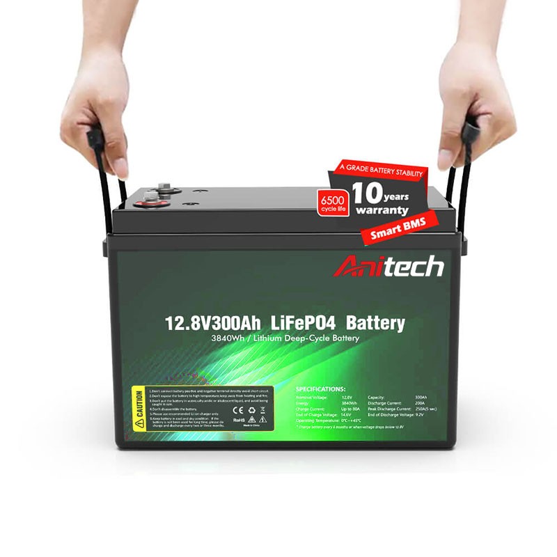 12.8V 300Ah LiFePO4 Battery Bluetooth AT06