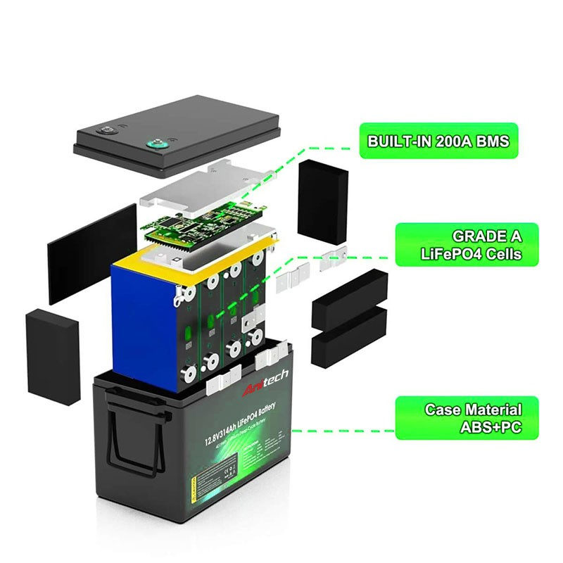 12v 314ah Lifepo4 Battery Pack 4019Wh AT10